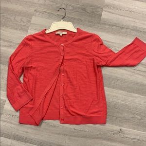 Loft cotton pink cardigan